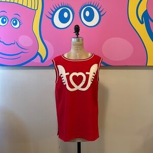 Moschino Couture Red White Cruise Me Baby Tunic Top